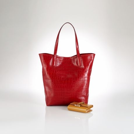 ralph lauren croc tote