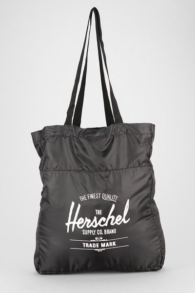 Urban Outfitters Herschel Supply Co Packable Travel Tote Bag in Black ...