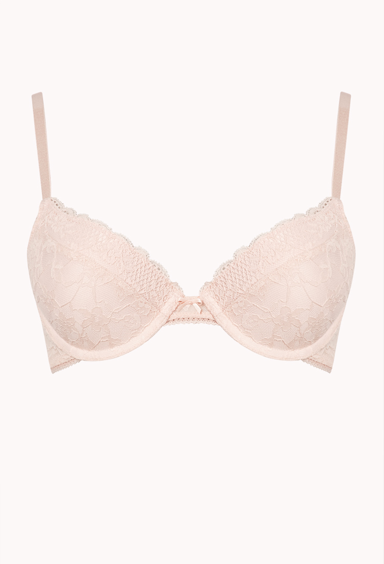 Forever 21 Lace PushUp Bra in Pink (LIGHT PINK) Lyst