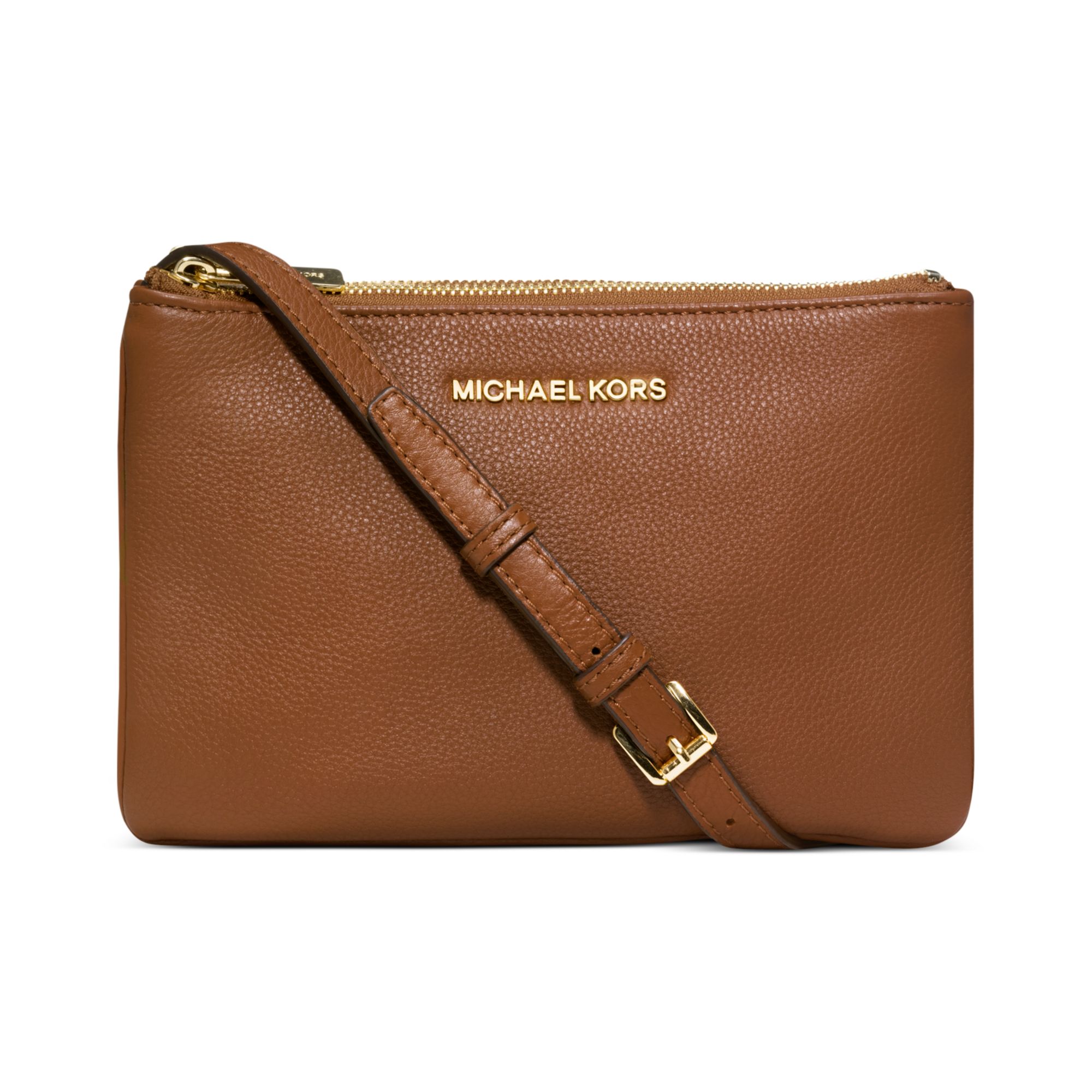 Michael Kors Bedford Gusset Crossbody in Brown (Luggage)