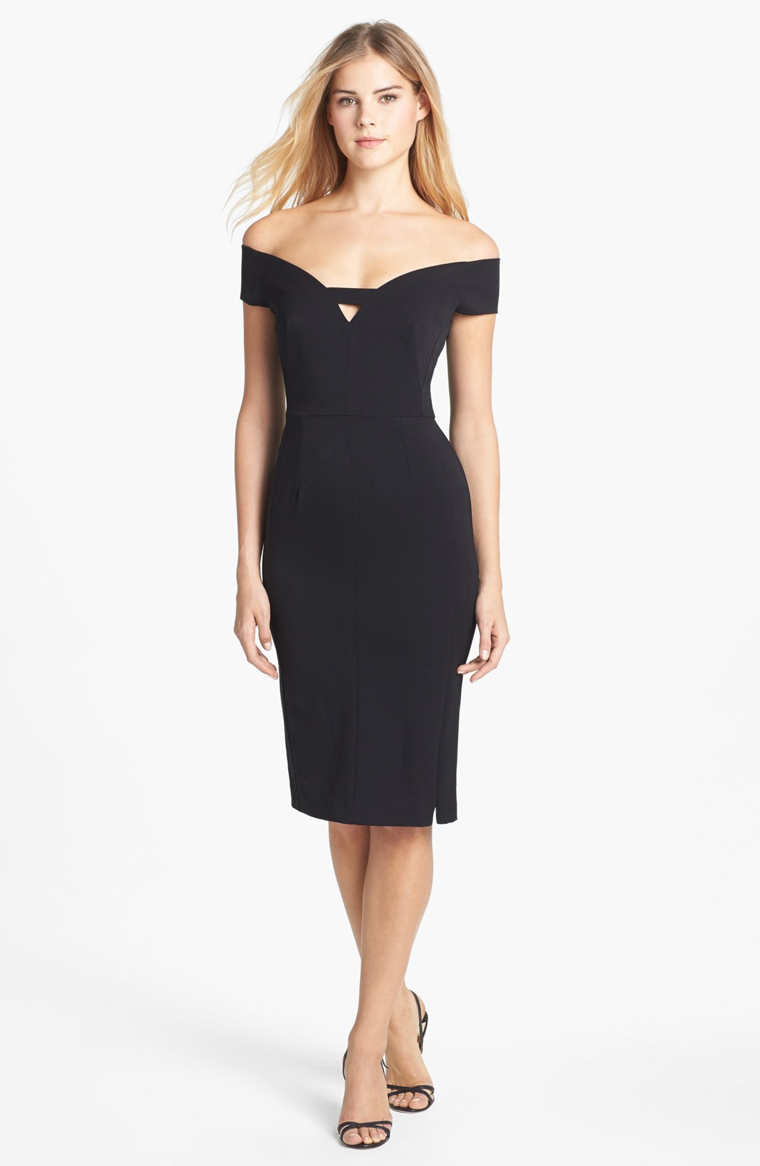 Black Halo Riya Sheath Dress In Black Lyst 7686