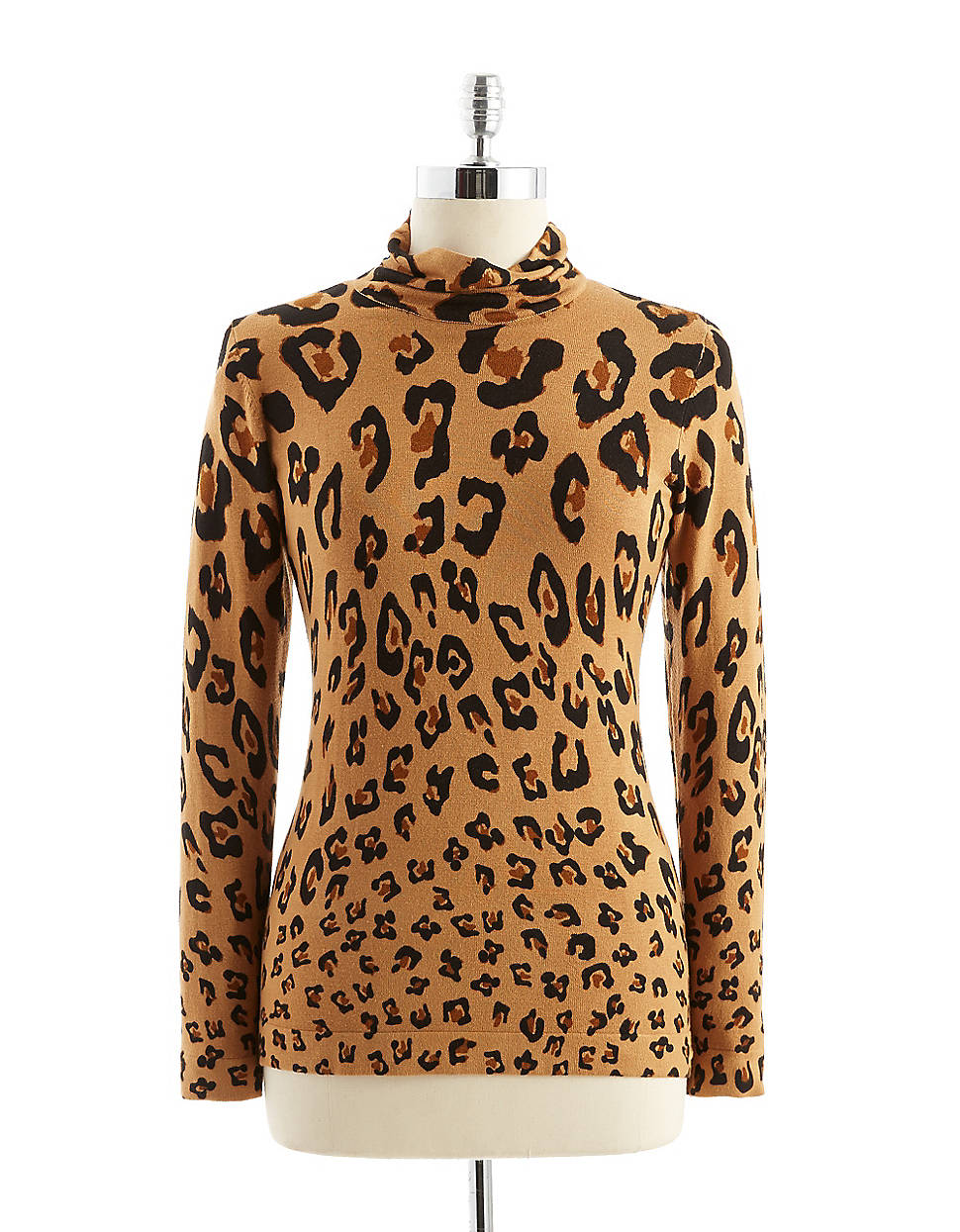 Joseph A Cheetah Print Turtleneck in Animal Lyst