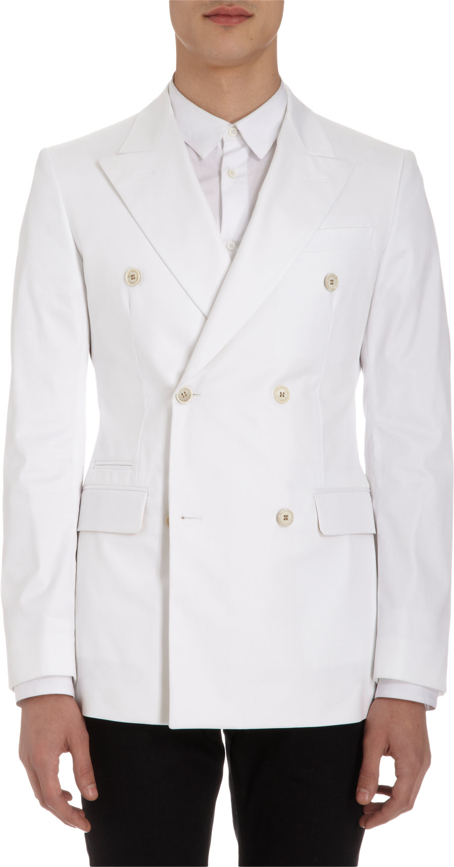 Alexander Mcqueen Double Breasted Sport Coat in White for Men Lyst