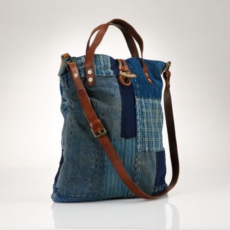 Polo Ralph Lauren Patchwork Crossbody Bag in Blue