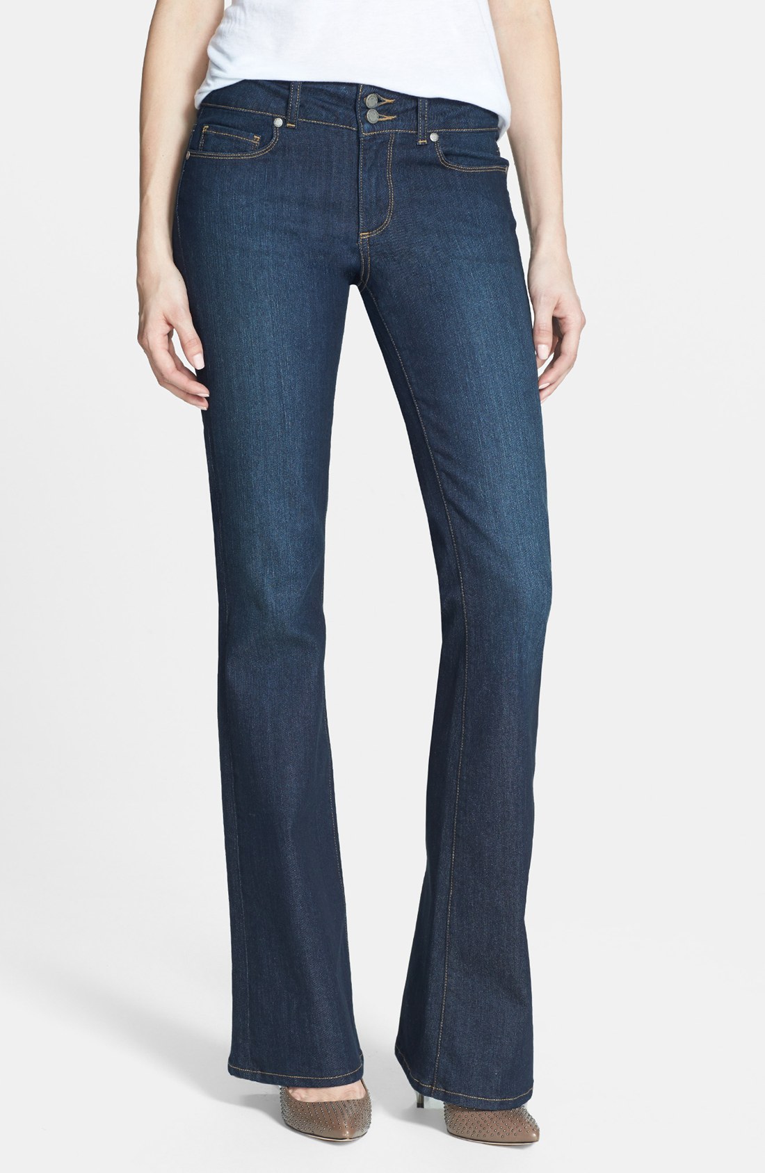 Paige Hidden Hills Bootcut Jeans in Blue (Milano)