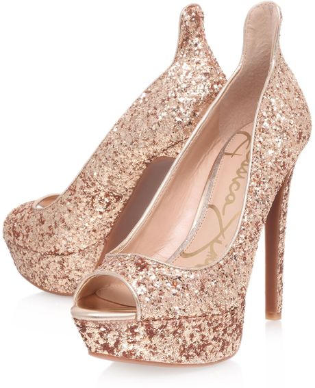 jessica simpson gold sparkly heels