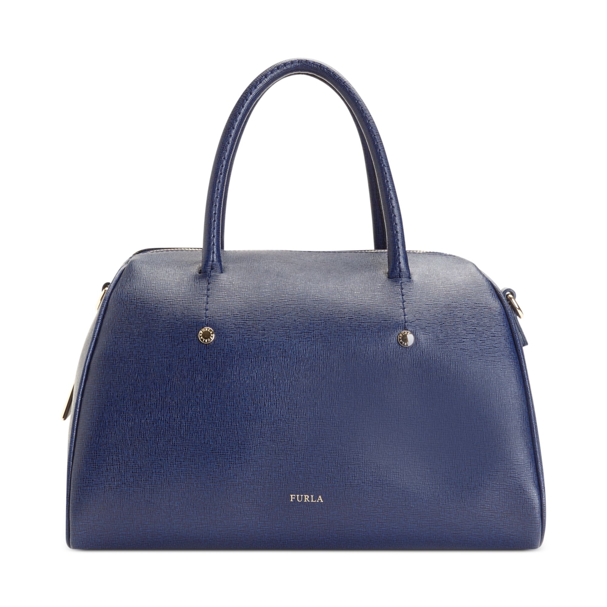 Furla Arianna Medium Saffiano Bauletto Bag in Blue (Ink) Furla Arianna Medium Saffiano Bauletto Bag in Blue (Ink)