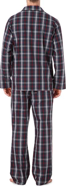 Hugo Boss Checked Pyjama Set in Multicolor for Men (Grey red)