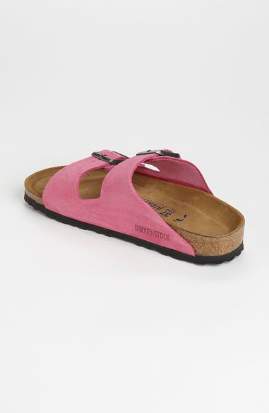 Birkenstock Arizona Soft Footbed Suede Sandal in Pink | Lyst