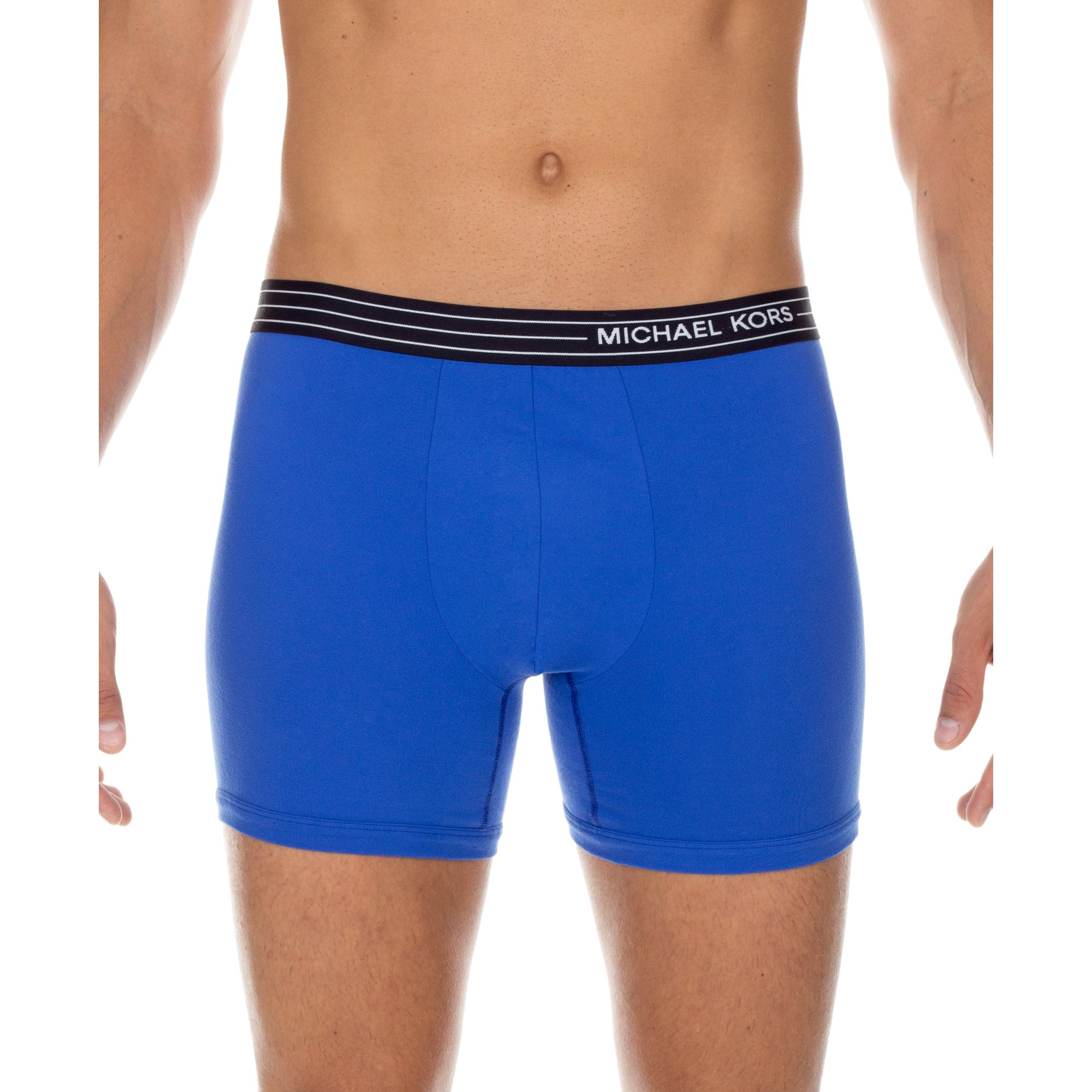 Michael Kors Men's Microfiber Stretch Boxer Brief in Blue for Men