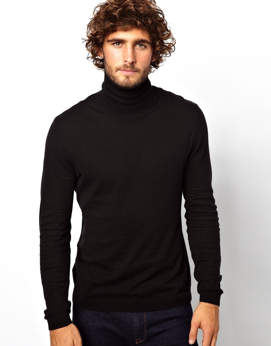 mens thick roll neck