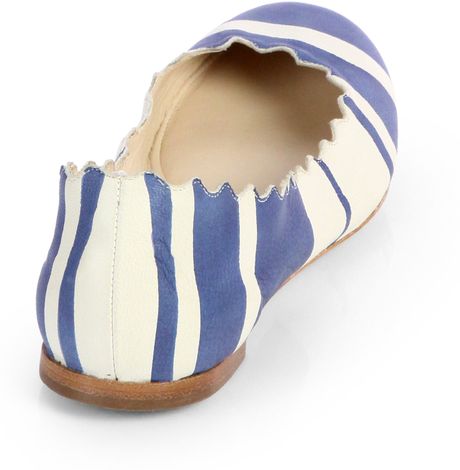 flats with blue stripe on back