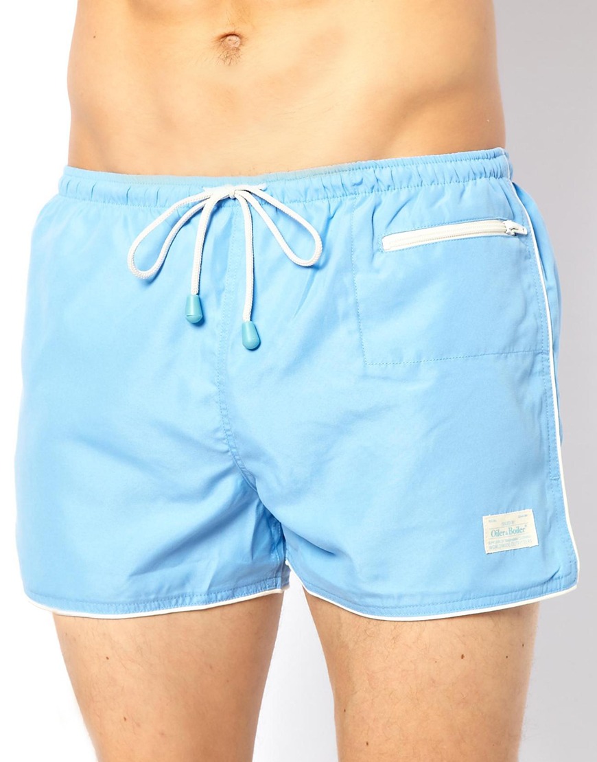 Lulu Guinness Oiler Boiler East Hampton Retro Swim Shorts in Blue for