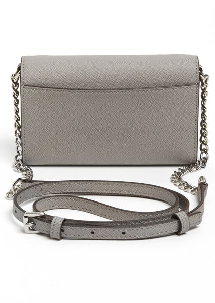 Michael Michael Kors Crossbody Phone Bag in Gray (Pearl Grey) | Lyst