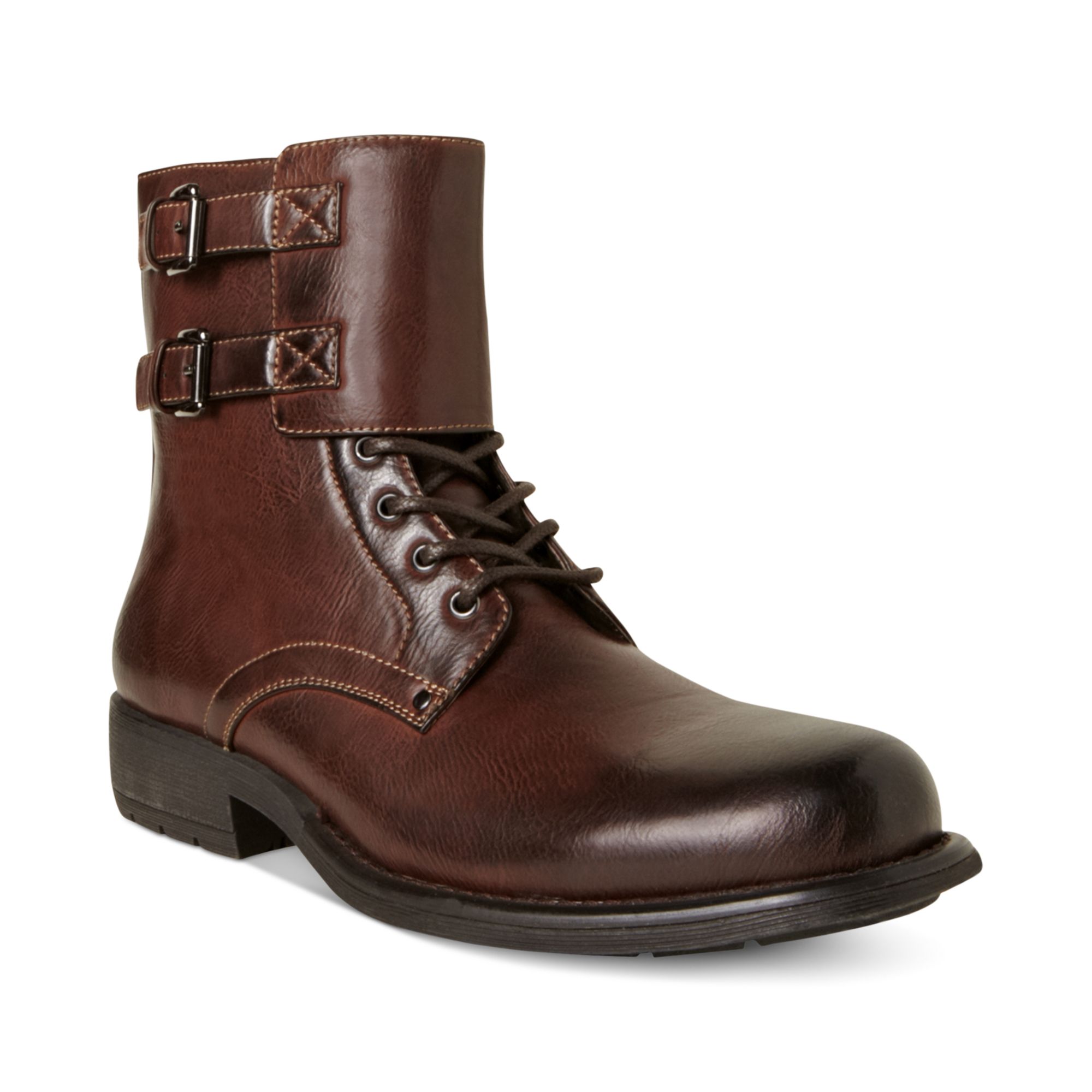 Steve Madden Pello Motorcycle Boots in Brown for Men Lyst