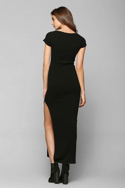 black slit maxi