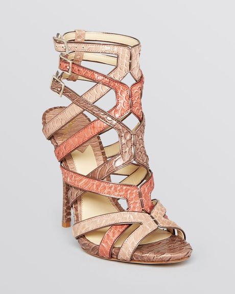 B Brian Atwood Sandals Carbinia High Heel in Pink (Bronze Multi) - Lyst