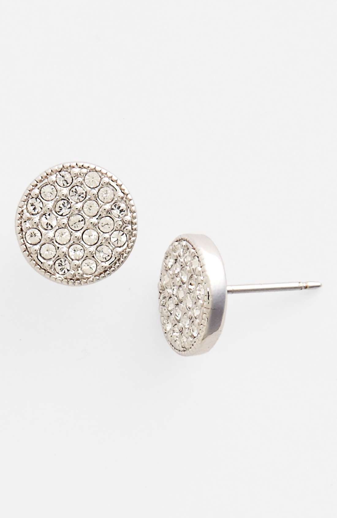 Kate Spade Bright Spot Boxed Stud Earrings in Silver (Silver/ Clear