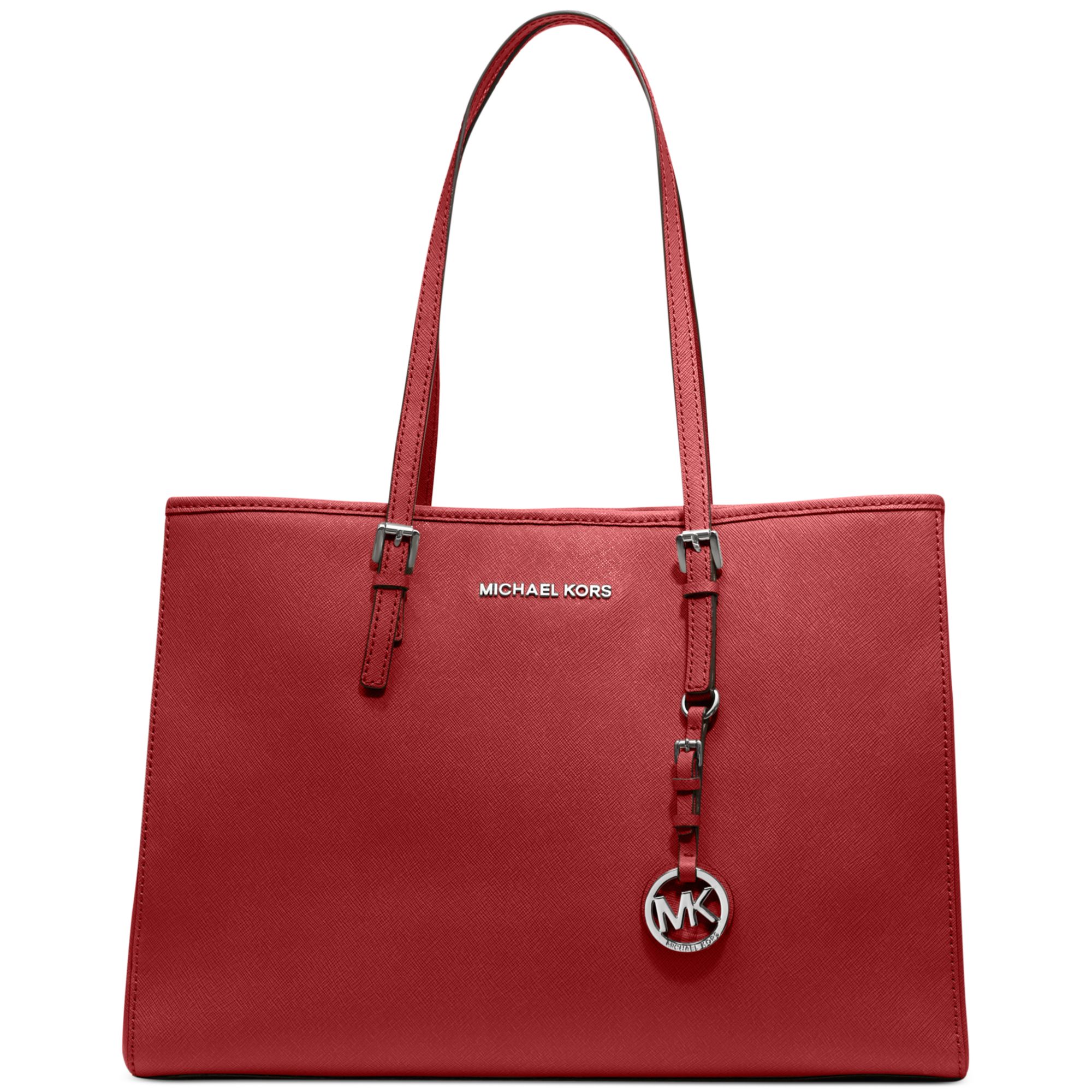 Michael Kors Jet Set Travel East West Tote in Red | Lyst