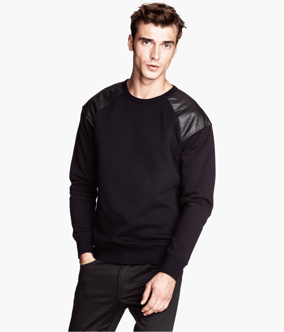 h&m men black shirt