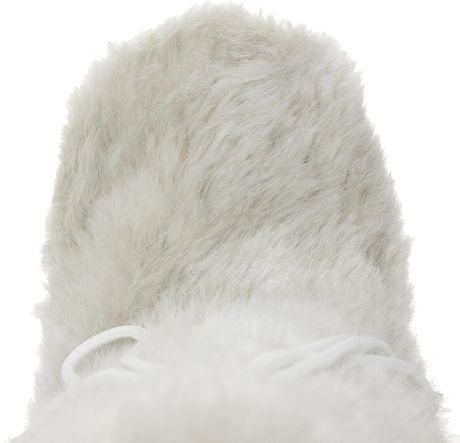 Asos Barts White Faux Fur Snow Boots in White | Lyst