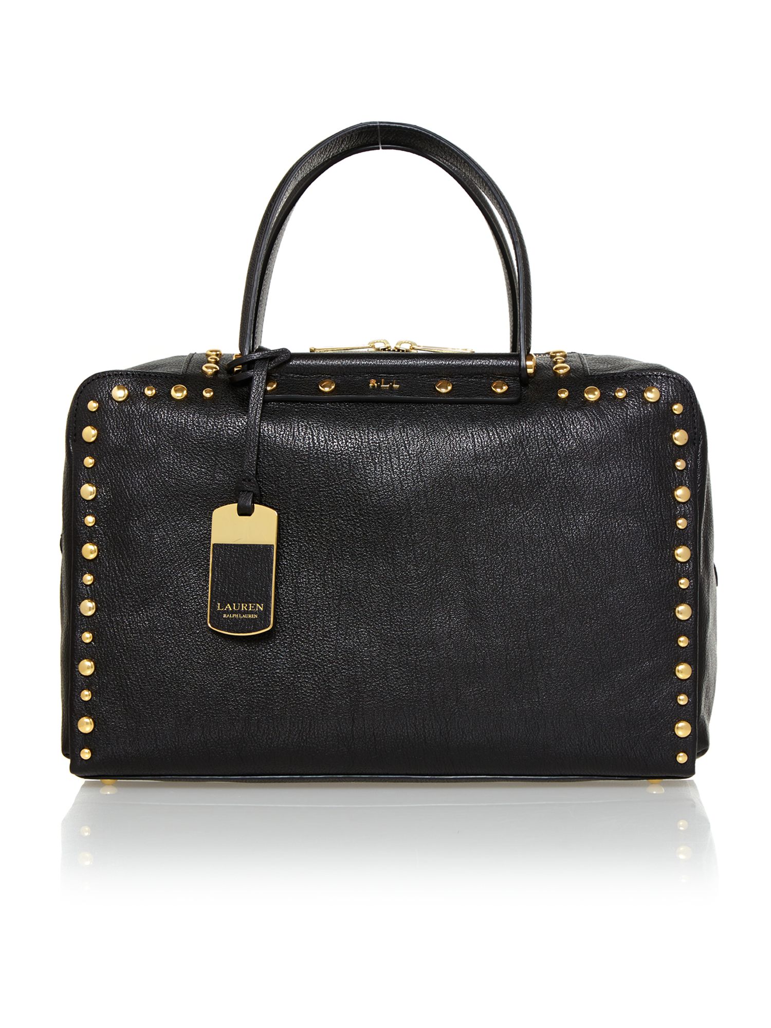 Lauren By Ralph Lauren Mortimer Black Stud Bowling Bag in Black Lyst