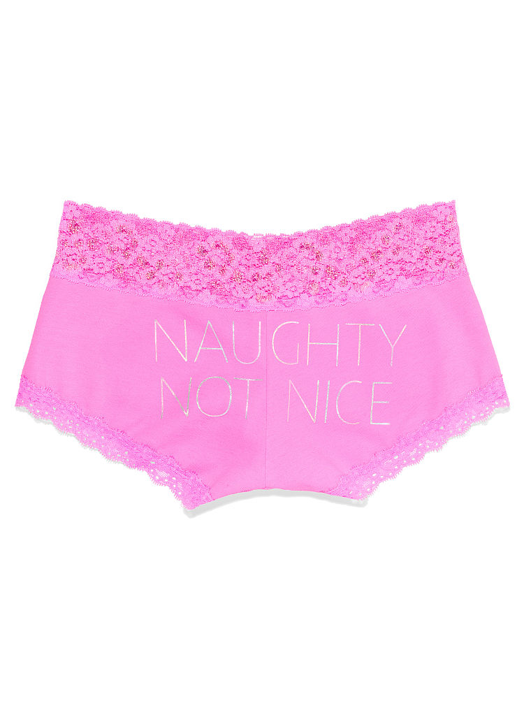 Victoria's Secret Lace Trim Boyshort Panty in Pink (pink naughty) Lyst