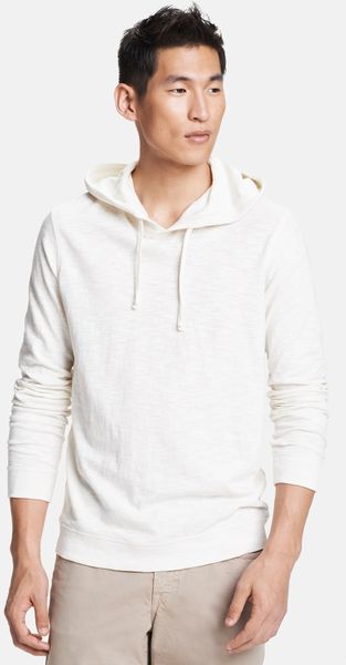 White & Black Cotton Printed Hoodie Versus
