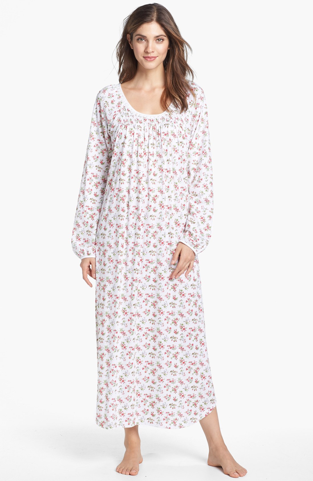 Carole Hochman Designs Carnation Bouquets Long Sleeve Nightgown in