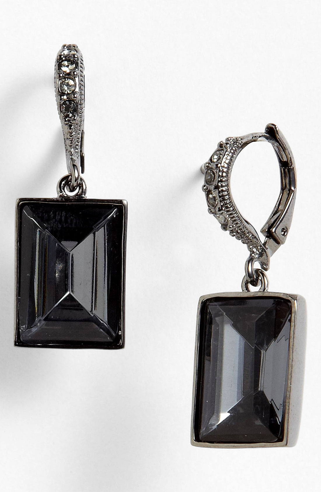 Givenchy Drop Earrings in Black (Hematite/ Black Diamond) Lyst