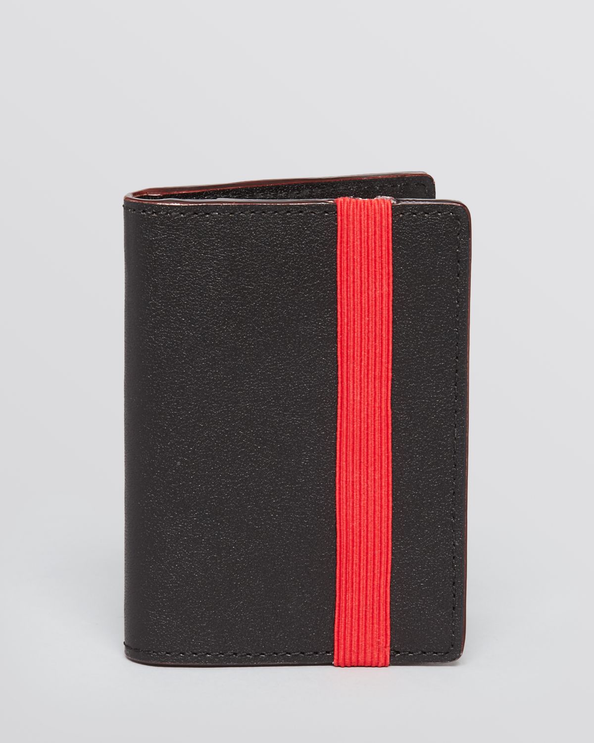 Jack Spade Leather Vertical Bifold Wallet in Black for Men (Black/Red) | Lyst