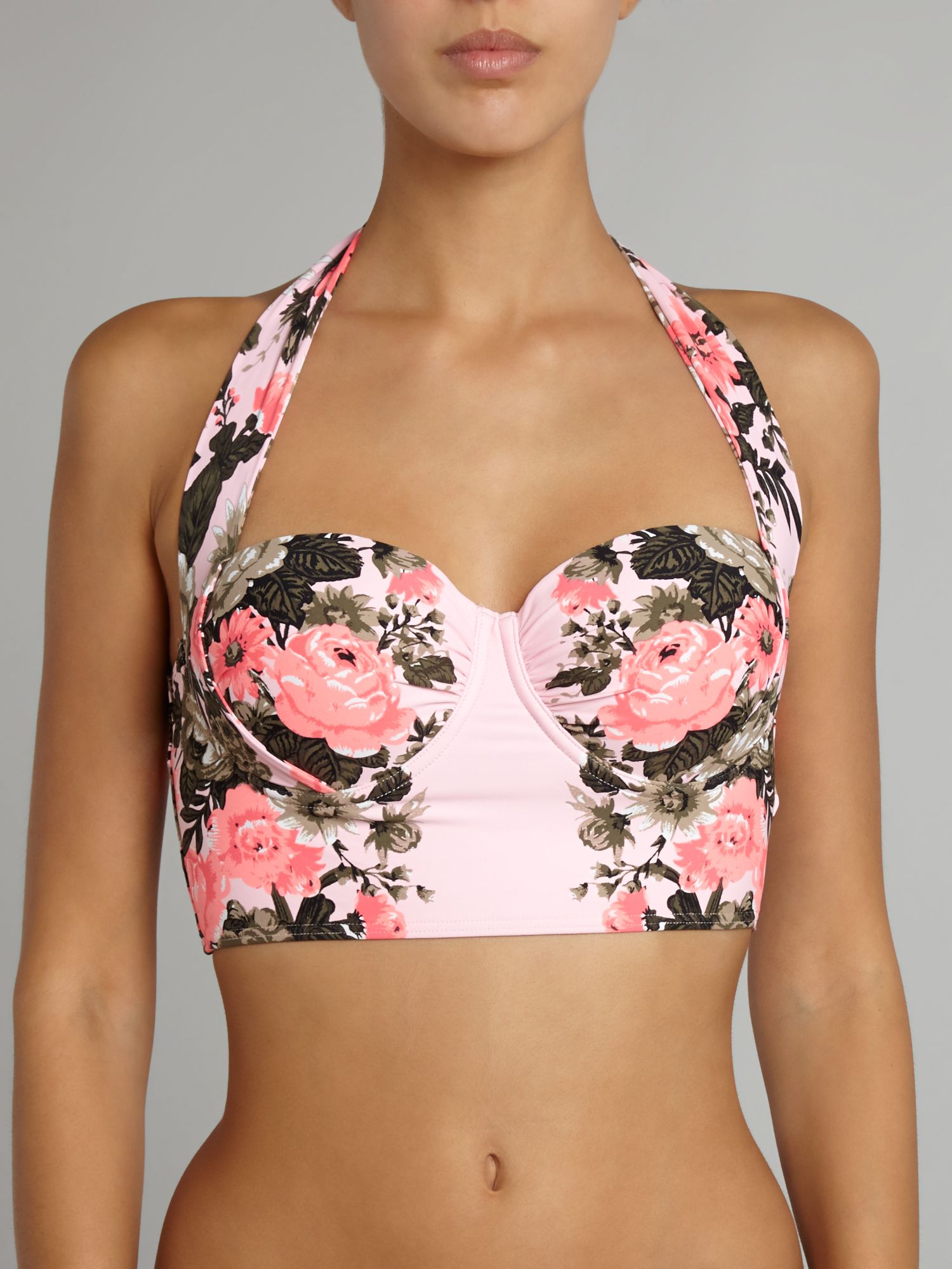 longline bustier bikini top