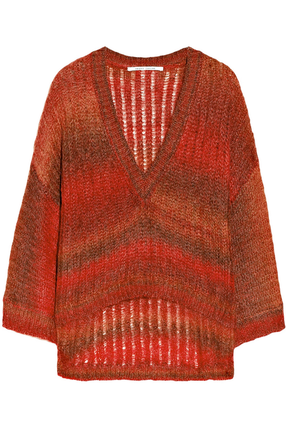 Skaist Taylor Ladderknit Mohairblend Sweater in Red (Tomato red) Lyst