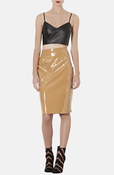 black leather bralette