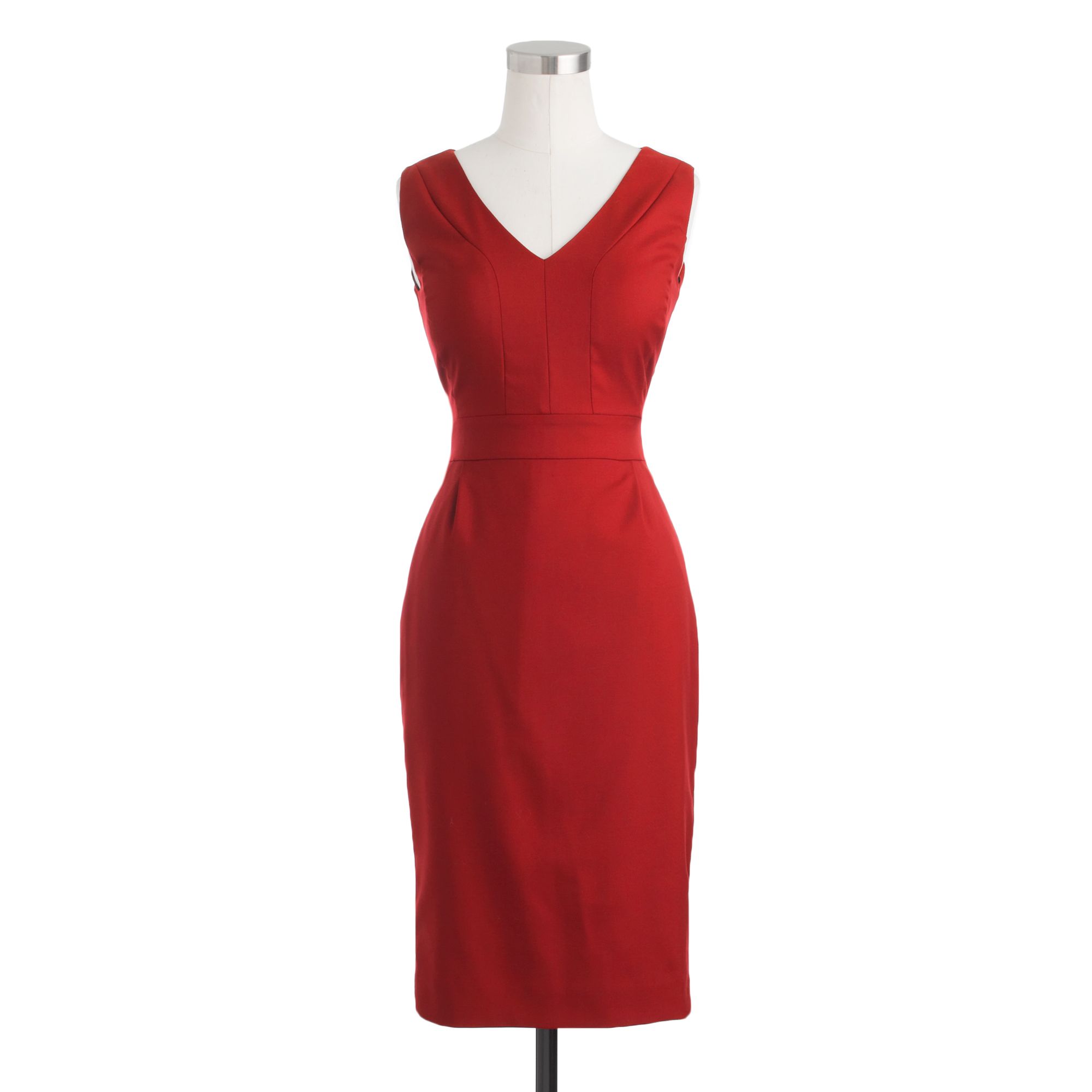 J.crew Petite Bridget Dress in Super 120s in Red (burnished cranberry) Lyst