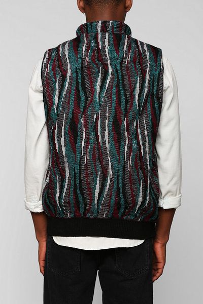 Urban Outfitters Urban Renewal Patterned Sweater Vest in Green for Men ...