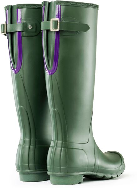 olive green hunter boots short