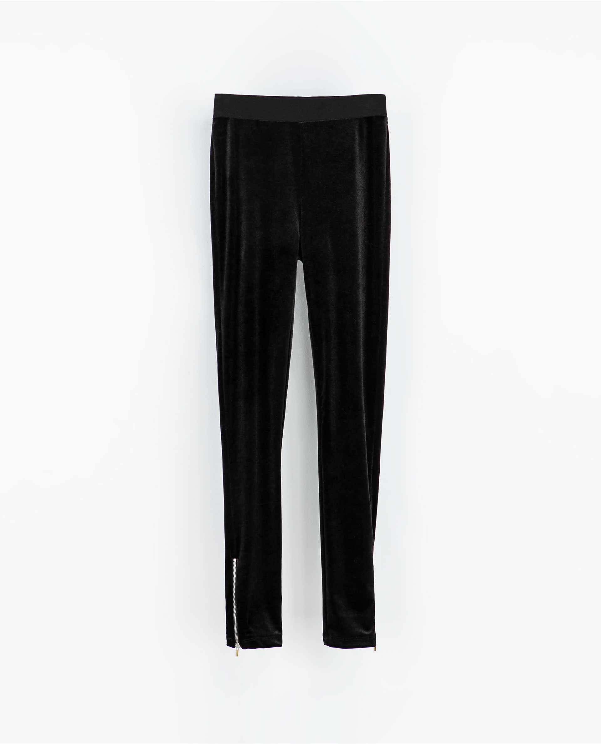 zara black velvet trousers