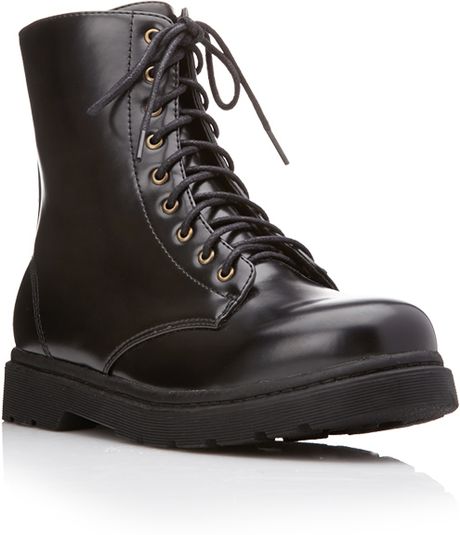 Forever 21 Sleek Combat Boots in Black | Lyst