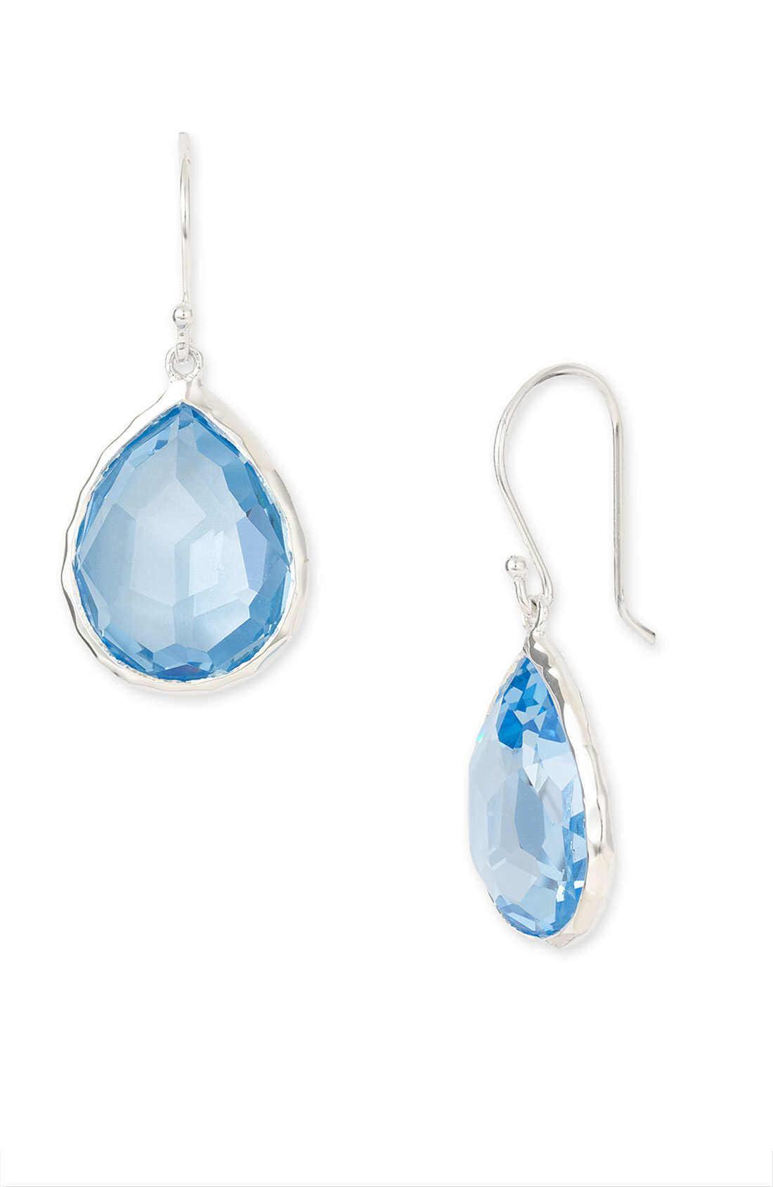Ippolita Rock Candy Small Teardrop Earrings in Blue (Silver - Blue