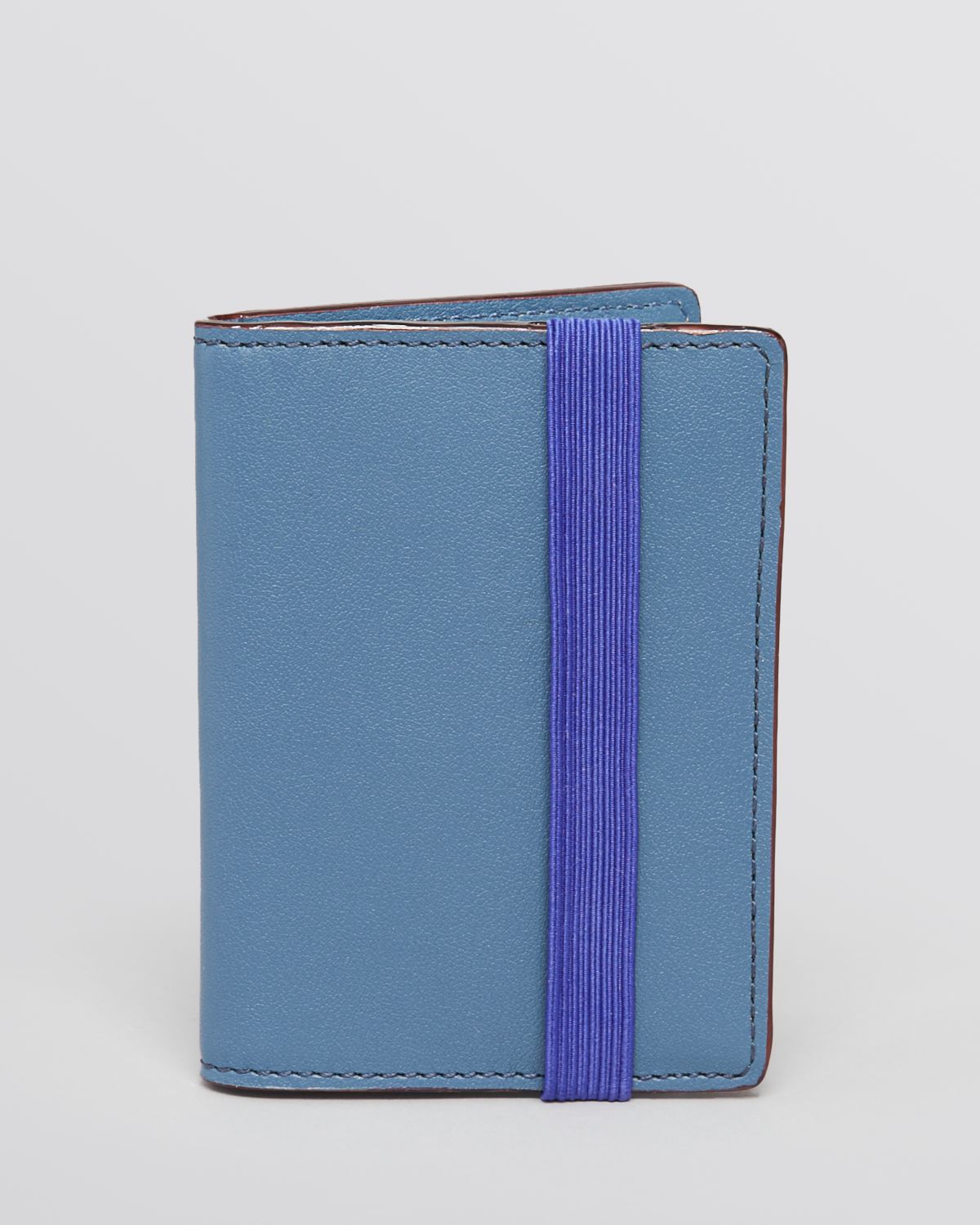 Jack Spade Leather Vertical Bifold Wallet In Blue For Men Steel Blue