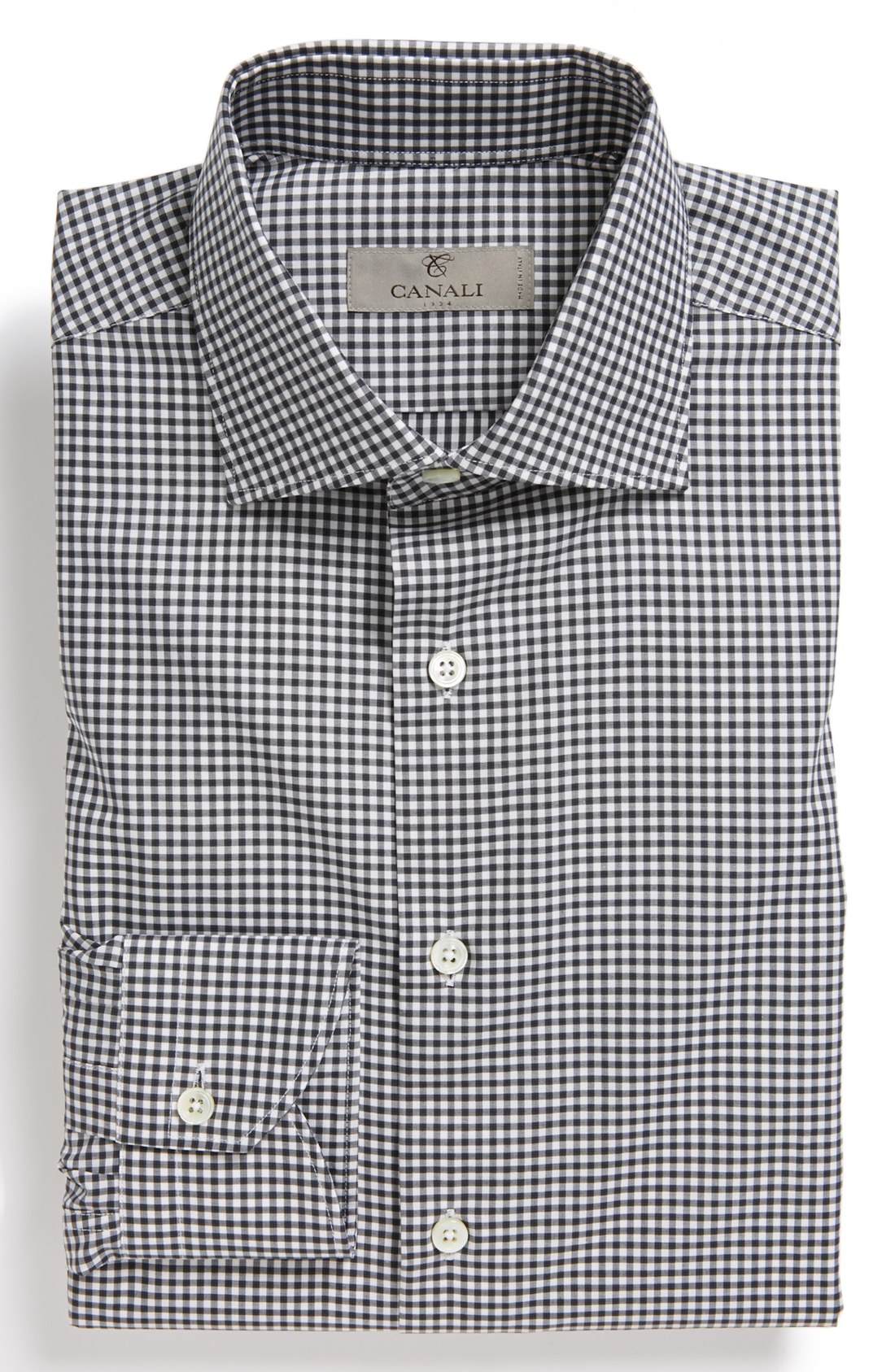 Canali Regular Fit Dress Shirt in Black for Men Lyst