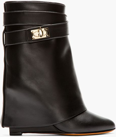 givenchy shark lock wedge boots