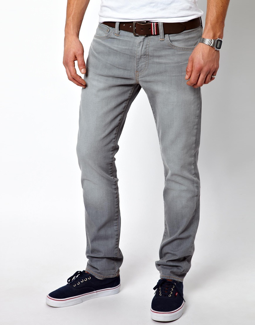 mens gray levis jeans