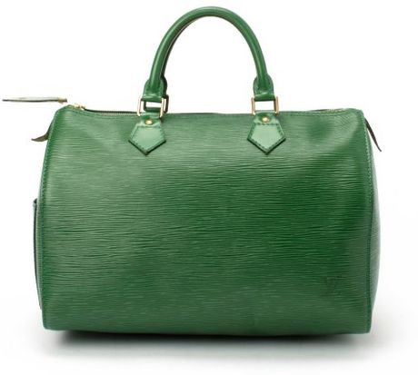 Louis Vuitton Green Epi Leather Speedy 30 Bag in Green | Lyst