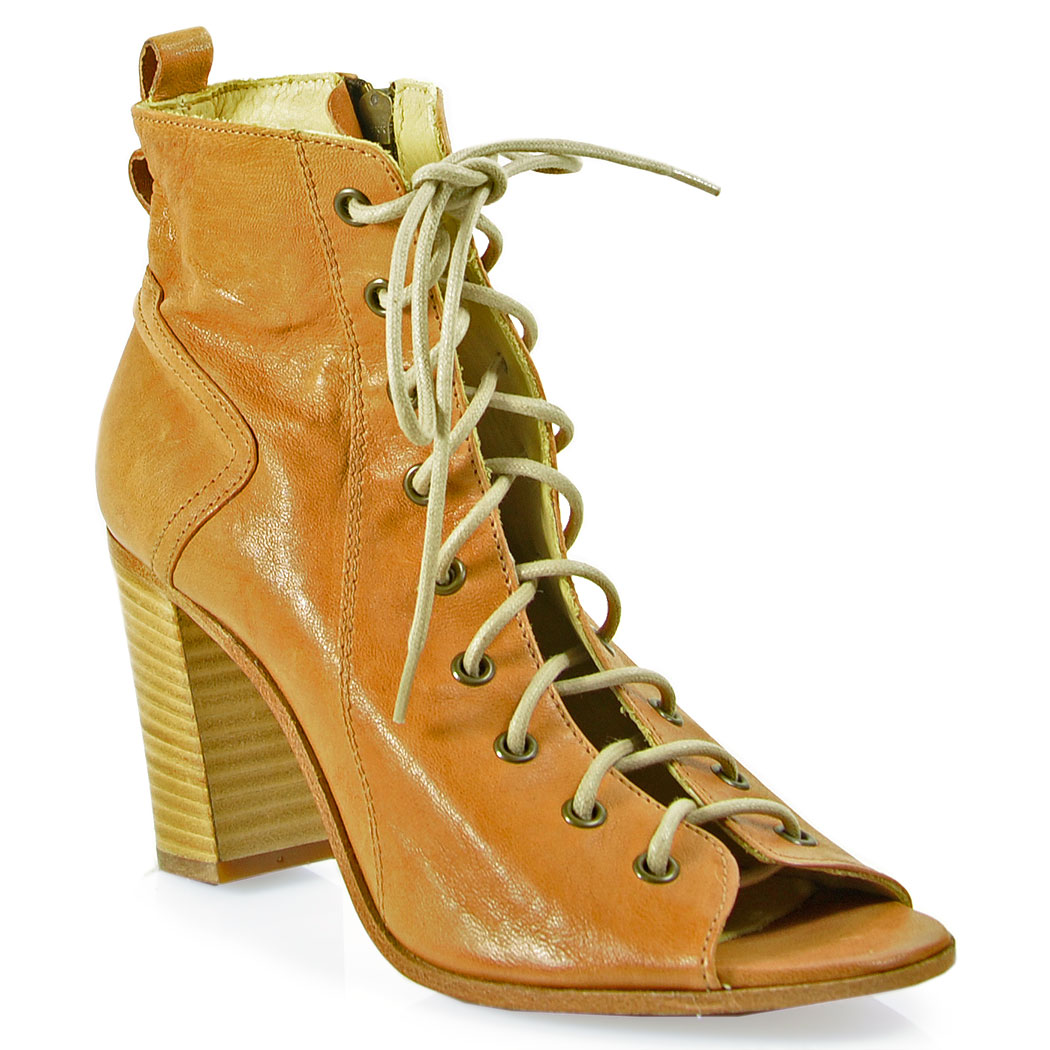 steve madden tan lace up heels
