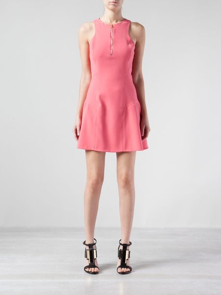 Veronica Beard Front Zip Sleeveless Dress in Pink (pink & purple) | Lyst