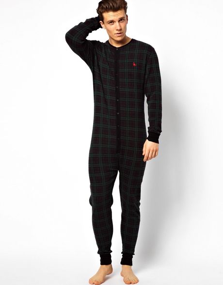 Asos Jack Wills Bolberry Checked Onesie in Blue for Men | Lyst