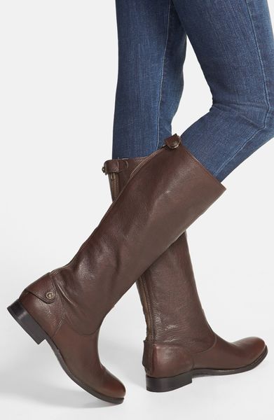 frye melissa button back zip leather boot