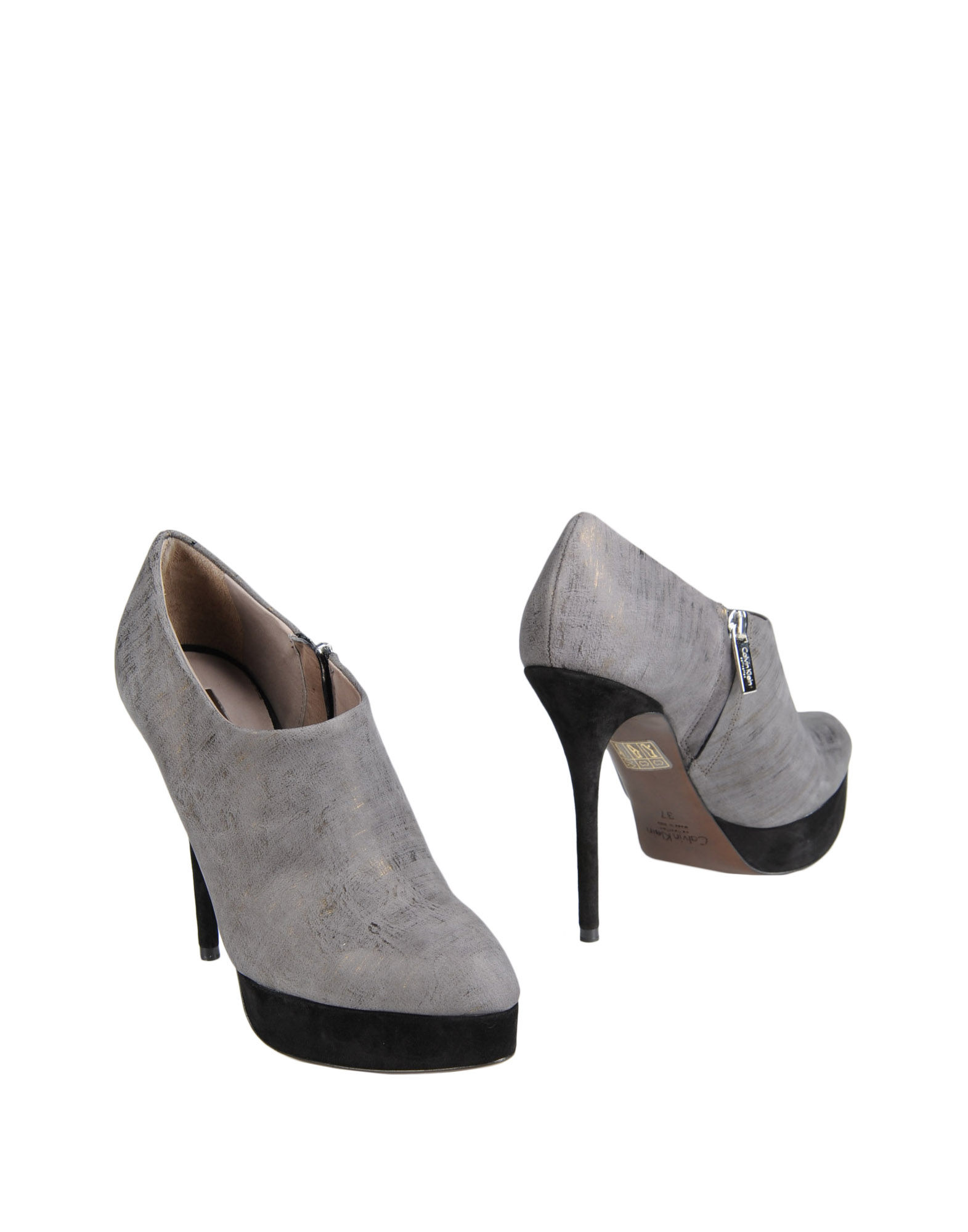 calvin klein grey suede boots